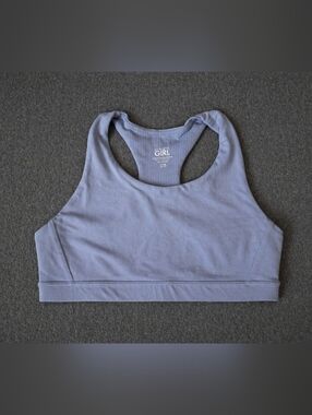 Athleta Girl Sports Bra Lavender Racerback Size L 12 Athletic Activewear